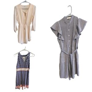 3 Mid Length Dress Bundle -Women's Size Small